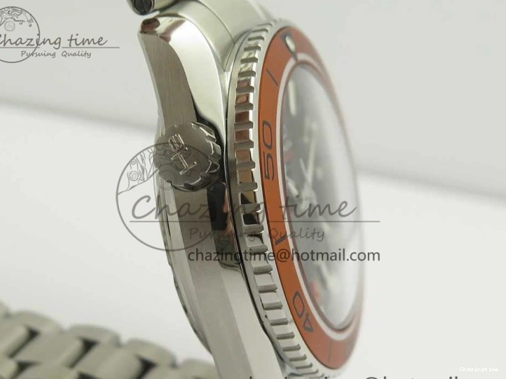 0128 Tailored Planet Ocean Professional Orange Bezel 45.5mm 1:1 VSF Best Edition on SS Bracelet A8500 Super Clone (2 Straps) 7950